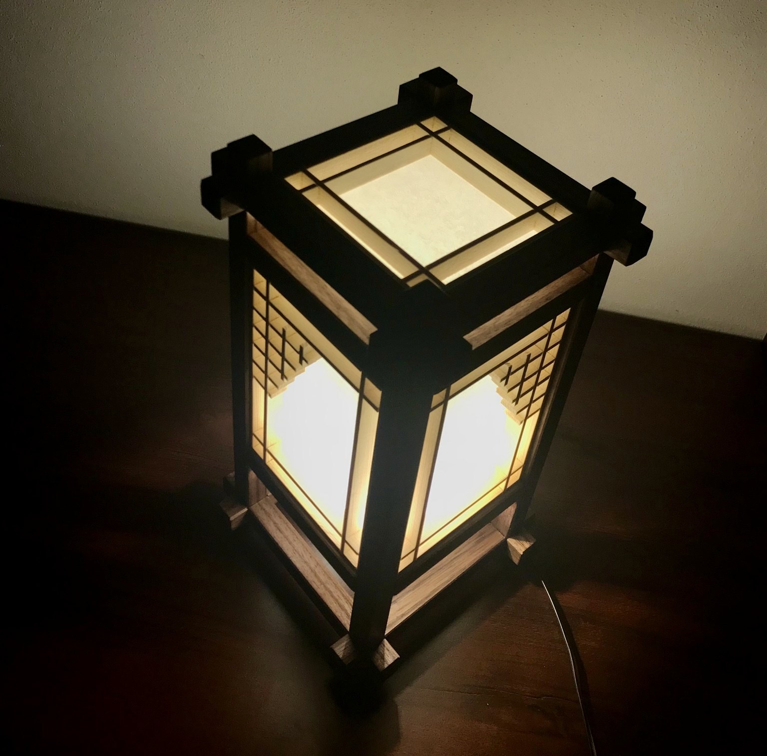 Top view — spruce panel