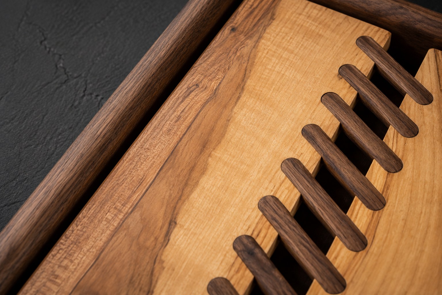 Detail — walnut separators
